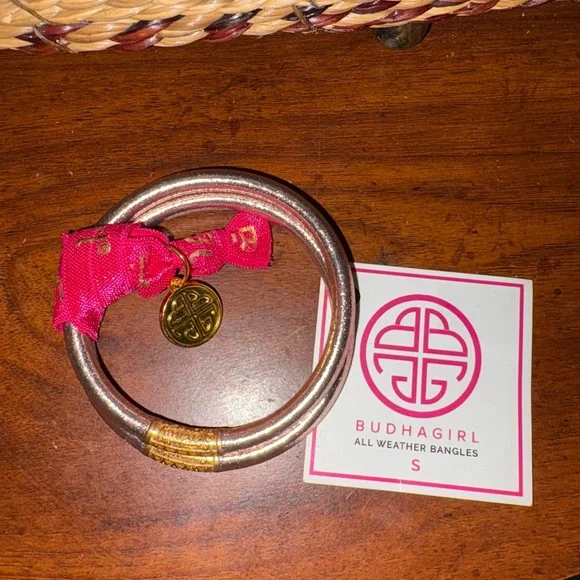 Gold and Pink Elegant Bracelets - Picture 1 of 3
